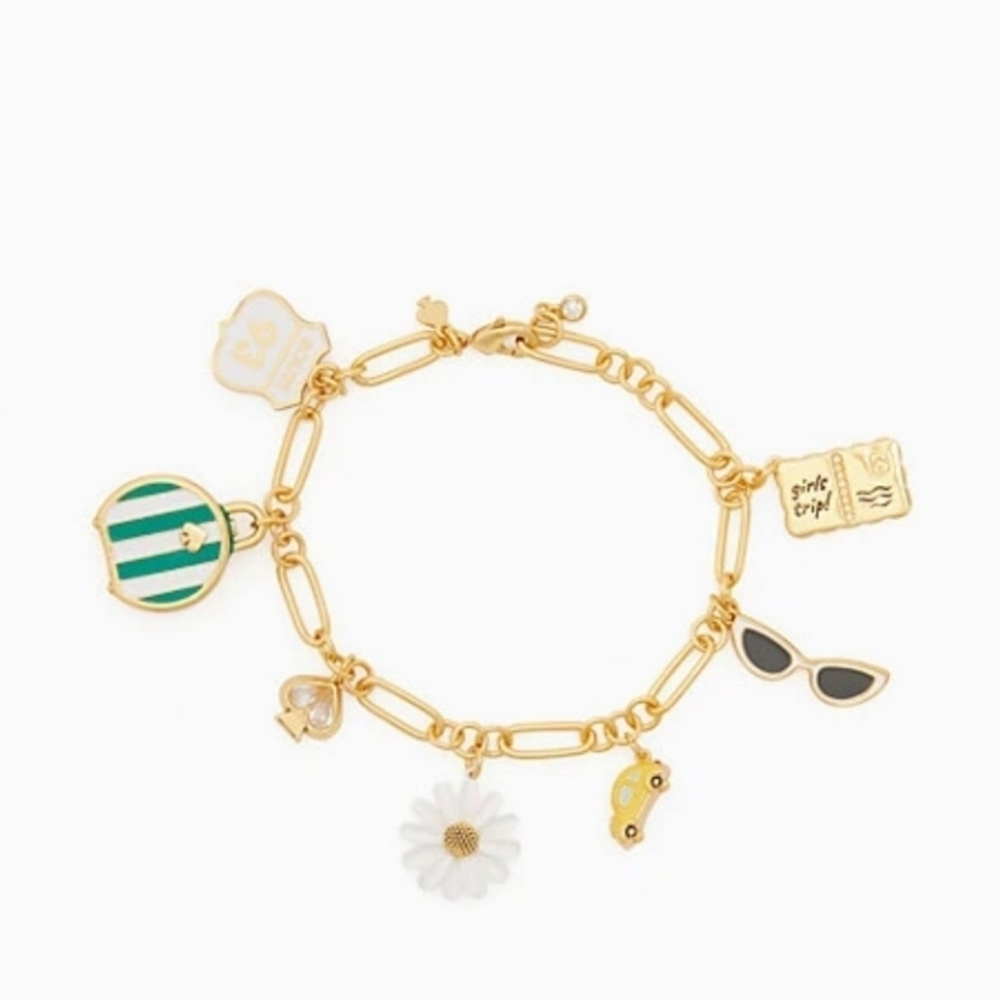 🤍▪️Kate spade ▪️Off We Go Travel Charm Bracelet, Multi